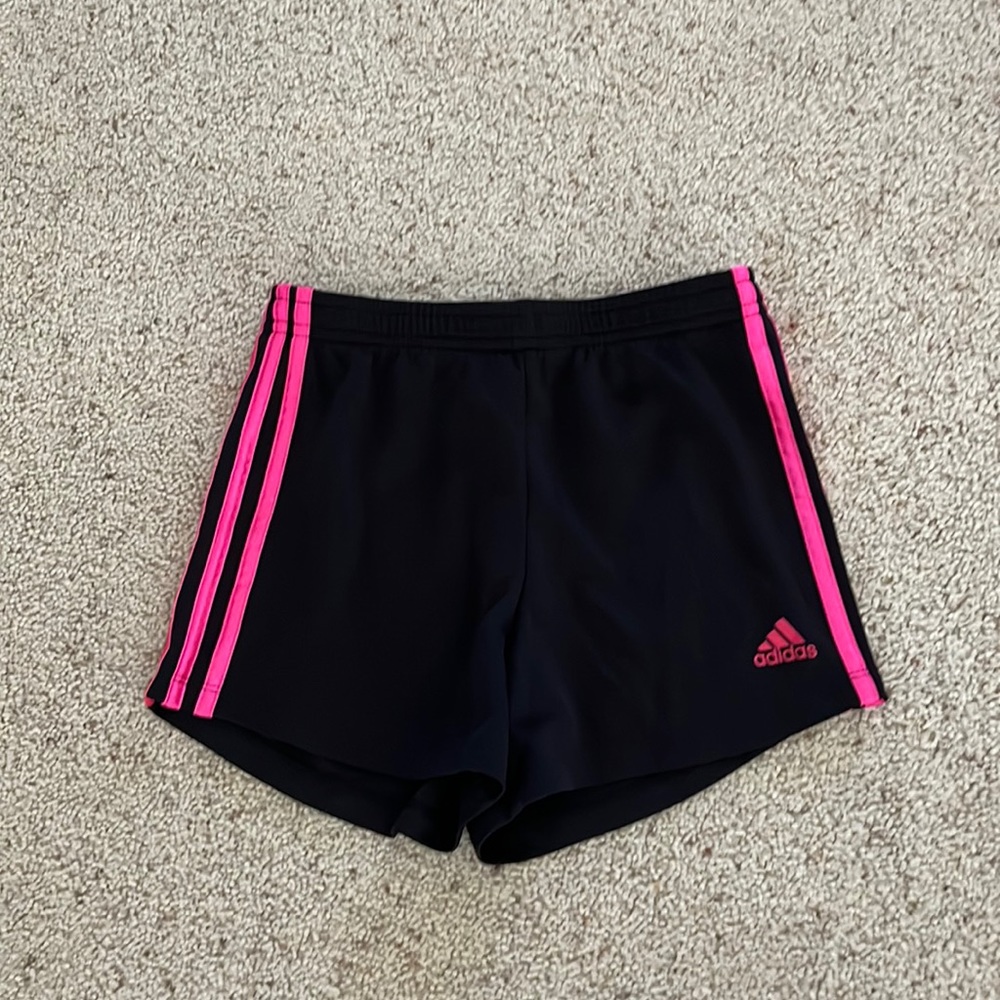 Girl’s athletic shorts. Size: 10-12. Brand adidas.